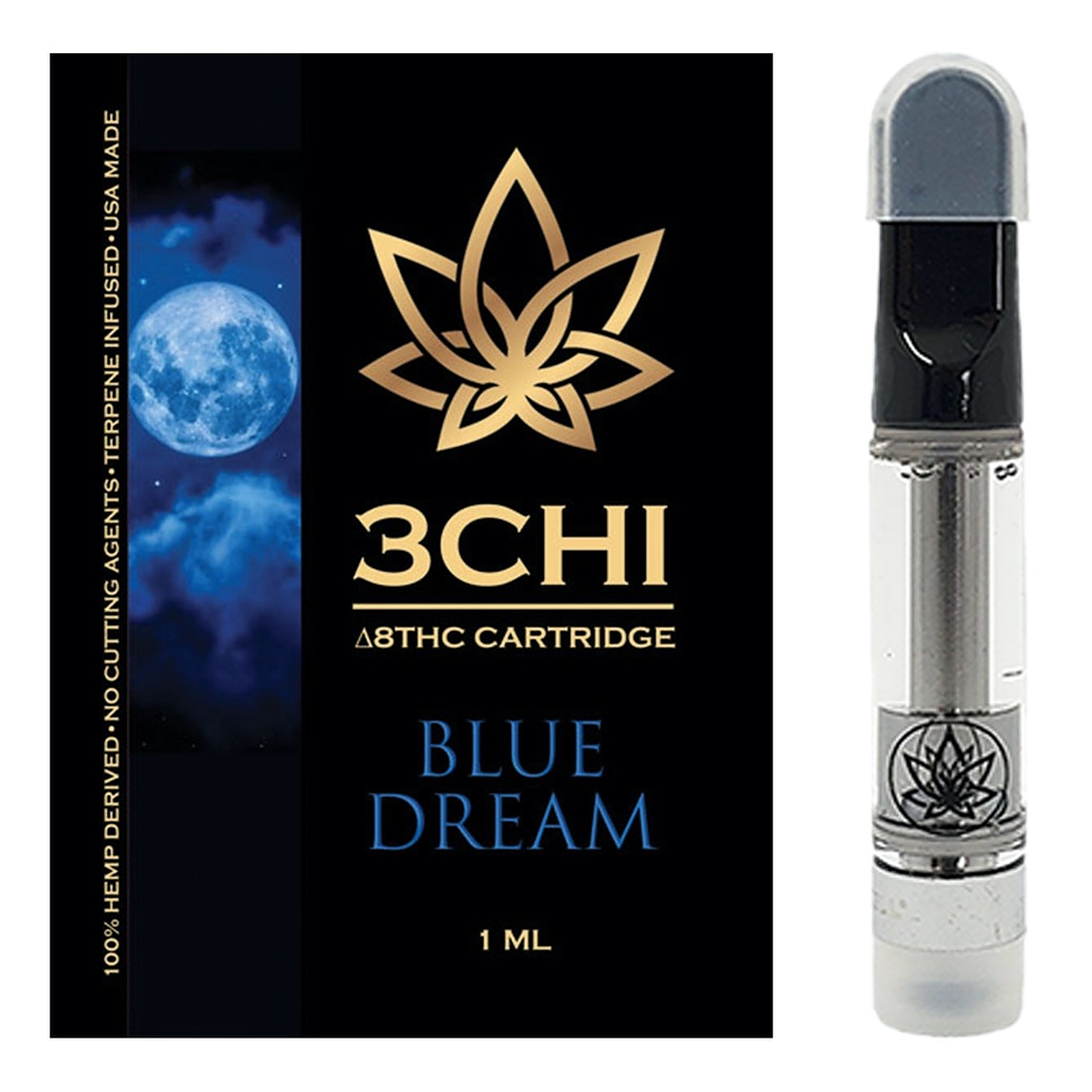 Blue Dream Delta-8 THC Vape Cartridge (1ml) (Cannabliss Rating: 3/5 ★★★☆☆)